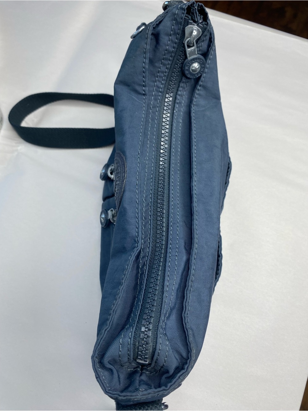 Kipling Angie Nylon Crossbody bag Blue gray Roomy lightweight - Picture 4 of 10